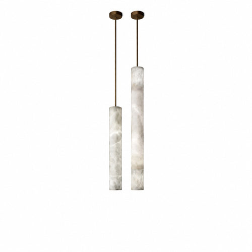 Sovellier Albrisa Alabaster Column Pendant Light with Brass Fitting - view 2