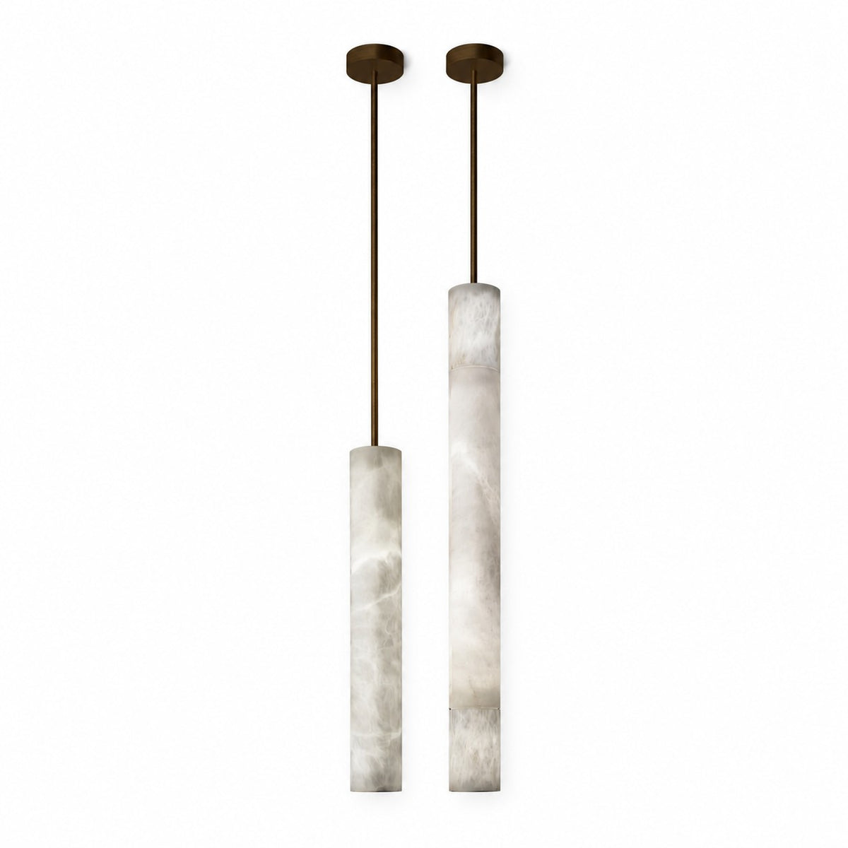 Sovellier Albrisa Alabaster Column Pendant Light with Brass Fitting - view 4