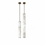 Sovellier Albrisa Alabaster Column Pendant Light with Brass Fitting