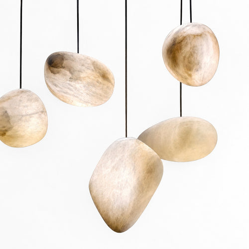 Sovellier Albrisa Natural Alabaster Stone Pendant Light