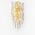 Sovellier Ramella Crystal Branch 6-Light Wall Sconce, Brass