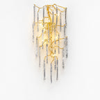 Sovellier Ramella Crystal Branch 6-Light Wall Sconce, Brass