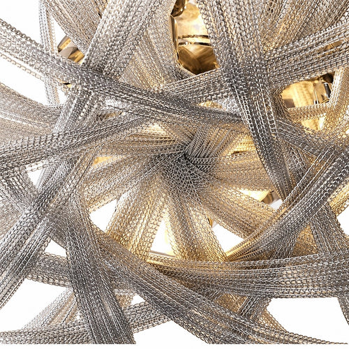 Sovellier Catenza Aluminum Chain Tassel Flush Mount Chandelier