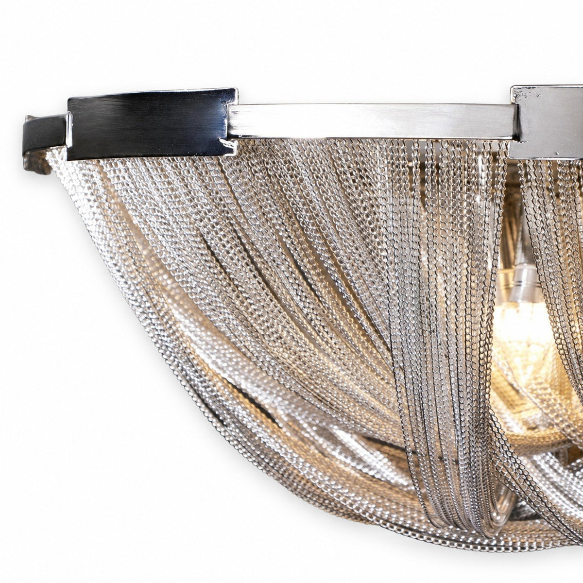 Sovellier Catenza Aluminum Chain Tassel Flush Mount Chandelier - view 2