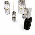 Sovellier Gemmira Crystal and Stainless Steel 6-Light Mini Pendant