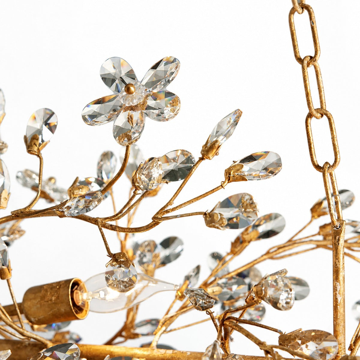 Sovellier Petalune Crystal Floral Flush Mount Ceiling Light - view 6