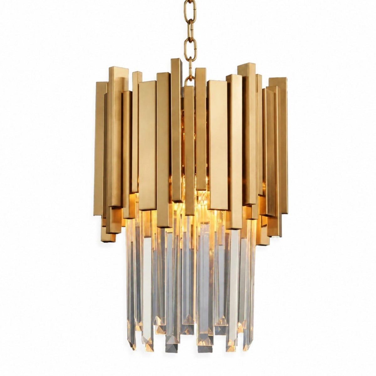 Sovellier Solvara K9 Crystal Cluster Pendant Light, 12"