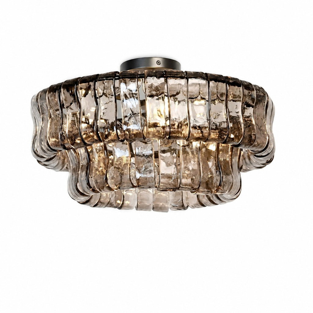 Sovellier Curvessa Curved Glass 3-Light Flush Mount Ceiling Light - view 6