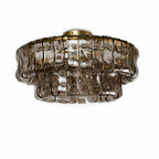 Sovellier Curvessa Curved Glass 3-Light Flush Mount Ceiling Light - view 3