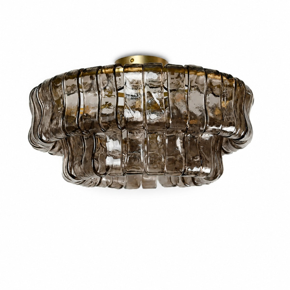 Sovellier Curvessa Curved Glass 3-Light Flush Mount Ceiling Light - view 3