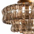 Sovellier Curvessa Curved Glass 3-Light Flush Mount Ceiling Light - view 5