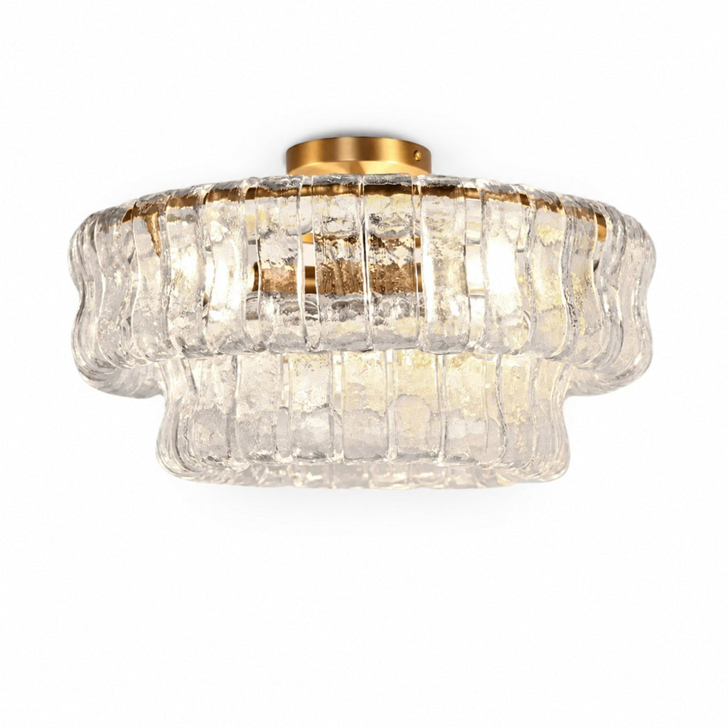 Sovellier Curvessa Curved Glass 3-Light Flush Mount Ceiling Light - view 2