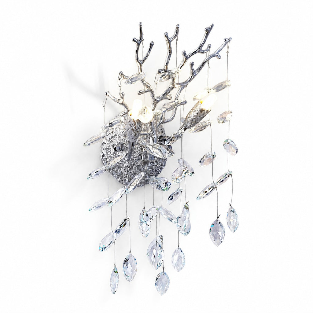 Sovellier Glaciva Crescent Crystal Branch 2-Light Wall Sconce, 10"H - view 2
