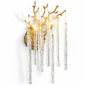 Sovellier Glaciva Gold Branch K9 Crystal Wall Sconce, 17.7"H