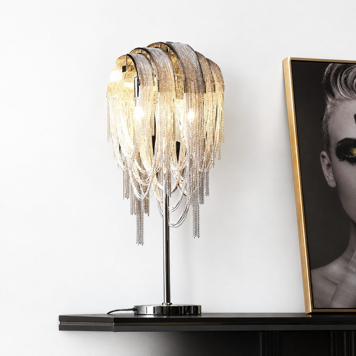 Sovellier Catenza Chain Tassel Table Lamp, 2-Light - view 2