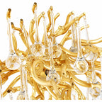 Sovellier Pluvetta Crystal Teardrop 3-Light Wall Sconce, Gold 17" - view 4