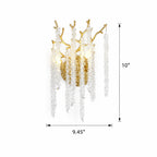 Sovellier Nevaro Crystal Bead Branch 2-Light Wall Sconce, Gold 10" - view 2