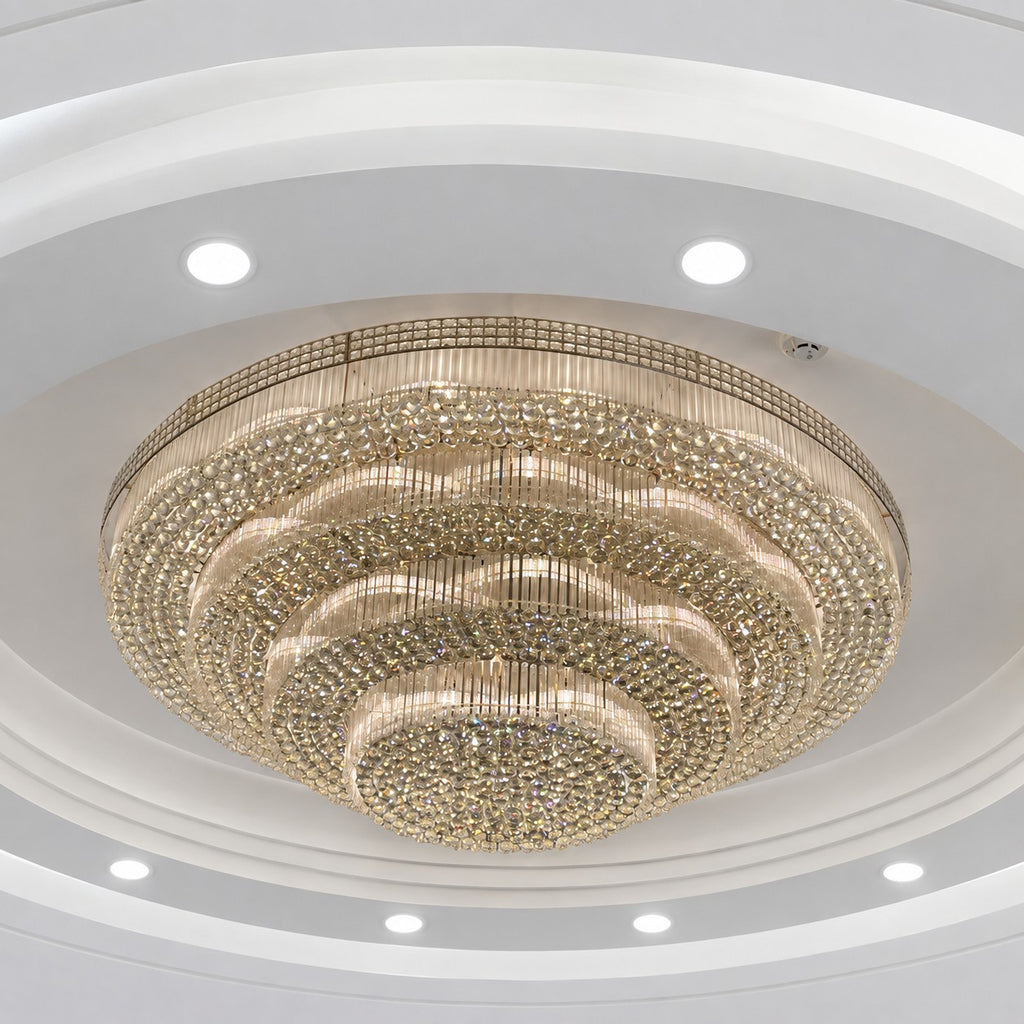 Sovellier Terzana Three-Tier Round Crystal Flush Mount Chandelier - view 5