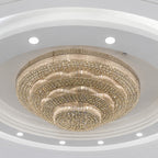 Sovellier Terzana Three-Tier Round Crystal Flush Mount Chandelier - view 5