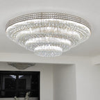 Sovellier Terzana Three-Tier Round Crystal Flush Mount Chandelier - view 6