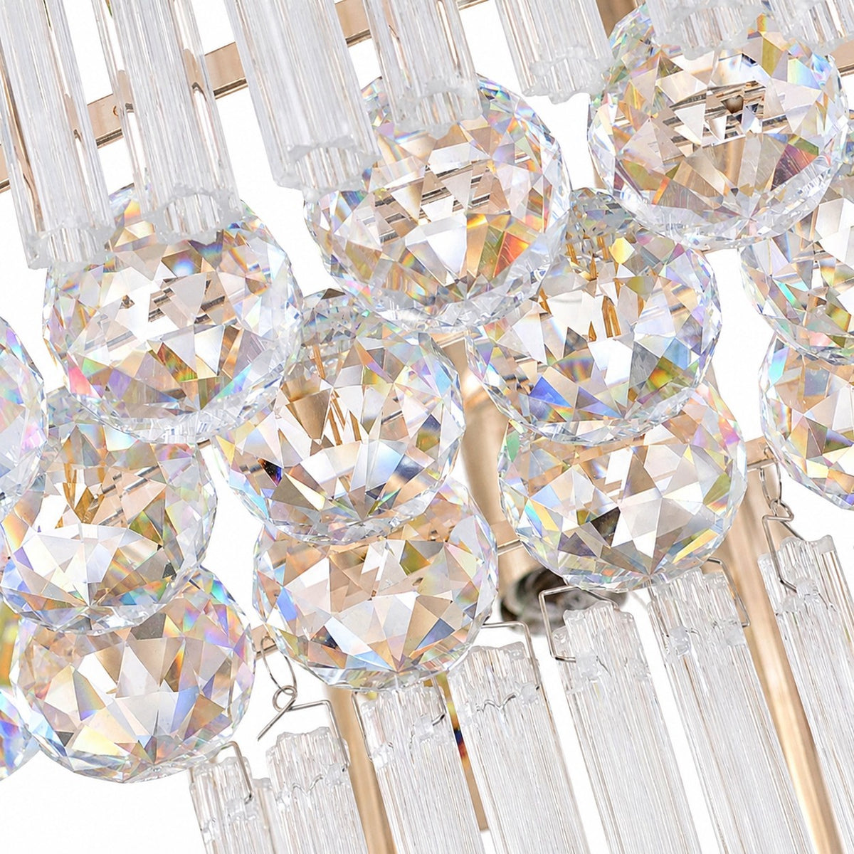 Sovellier Terzana Three-Tier Round Crystal Flush Mount Chandelier - view 9