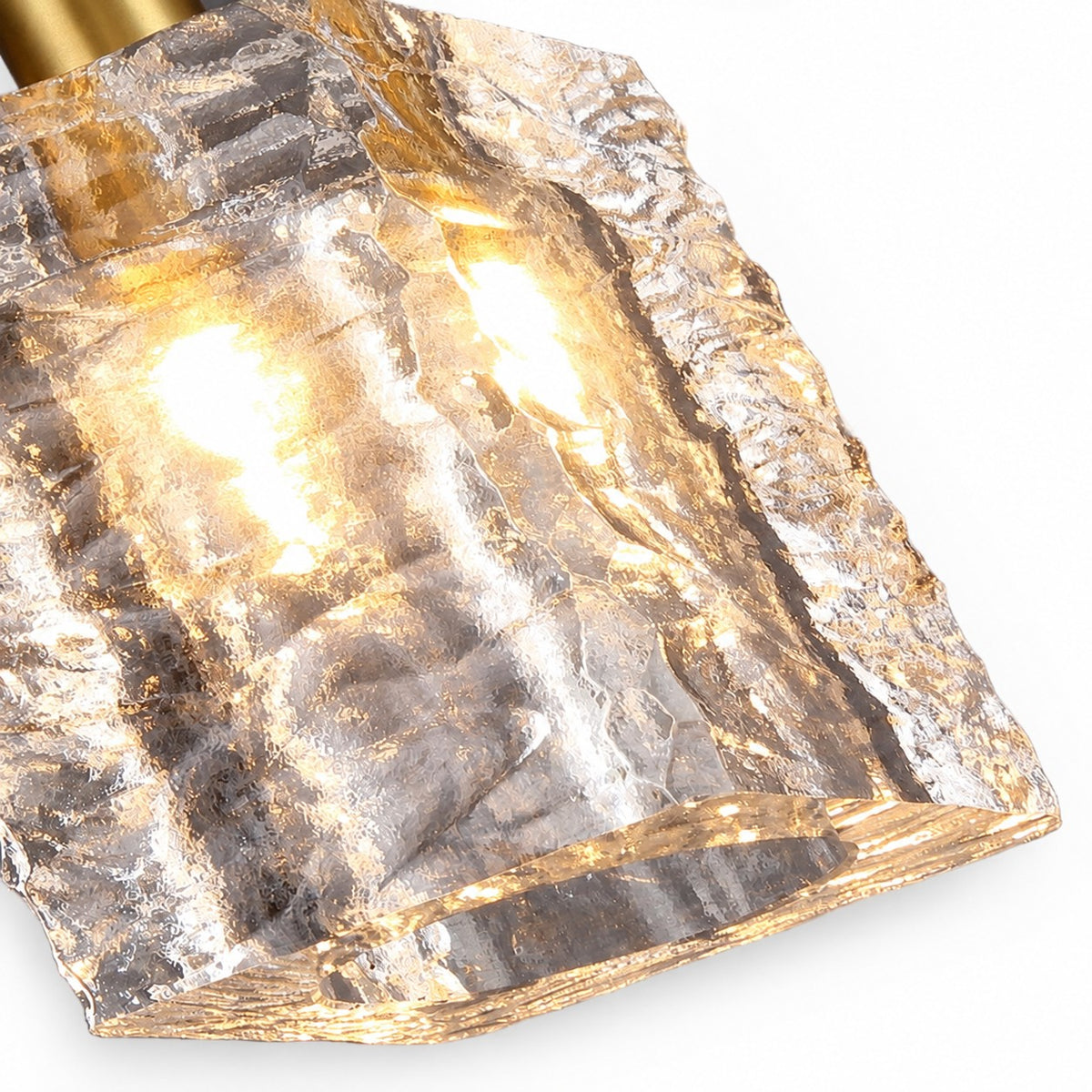 Sovellier Ondrela Rippled Crystal and Copper Pendant Light - view 2